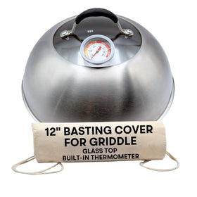 Family Counter basting cover with glass lid perfect for quick cheese melts on burgers