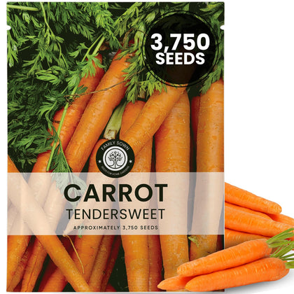 FAMILY SOWN Tendersweet carrot seeds packaged for reliable planting