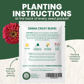 Contains diverse varieties for long-lasting garden color from summer through fall.