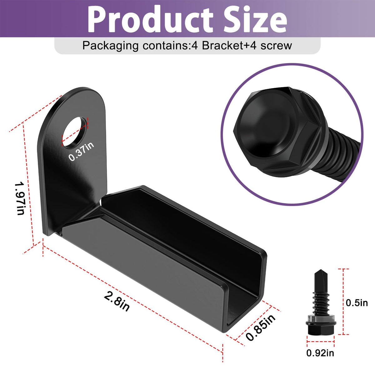 Famiron 1x1 square-rail bracket image showcases rust-resistant mild steel construction.