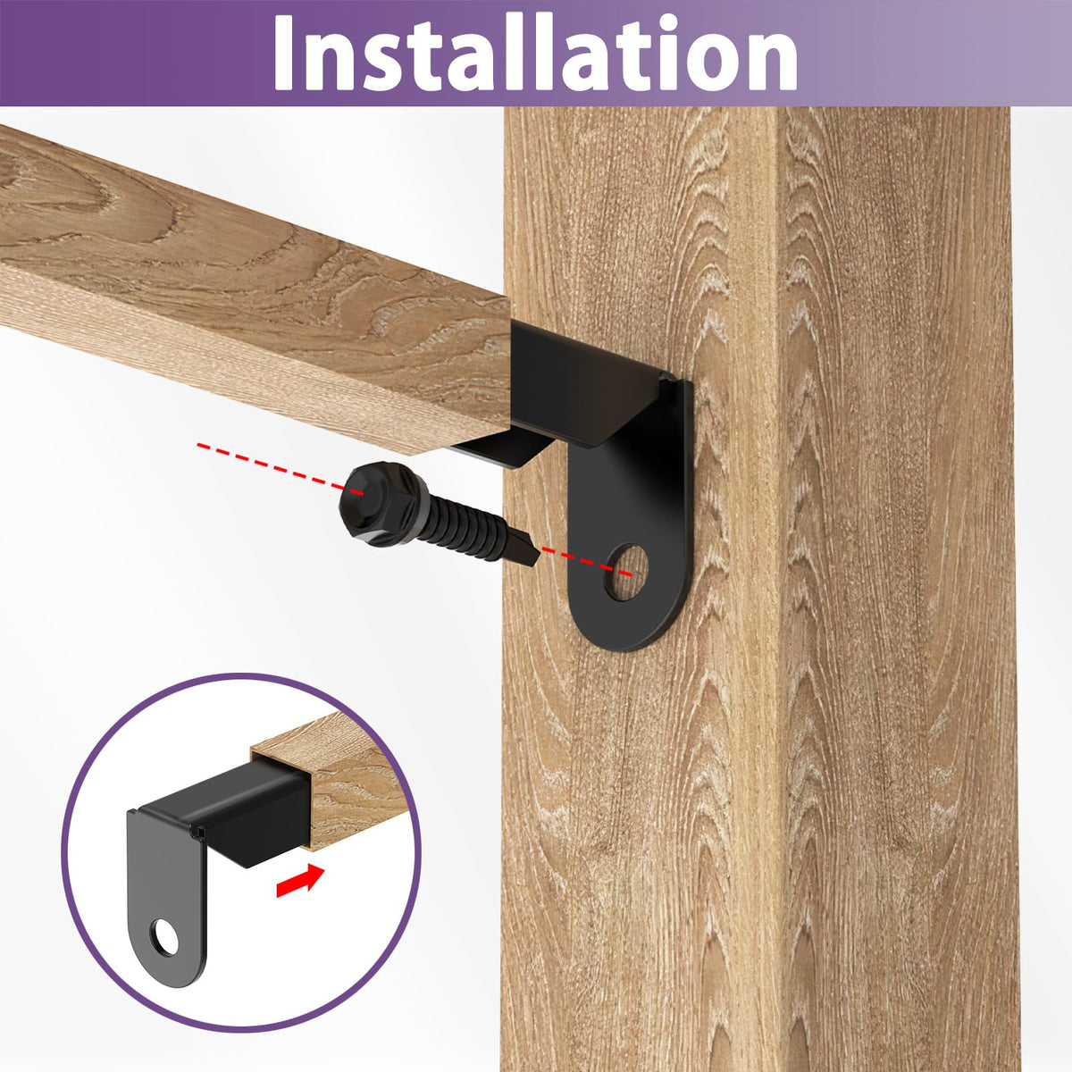 Famiron outdoor-use bracket shows coated finish for long-lasting garden fence mounting.