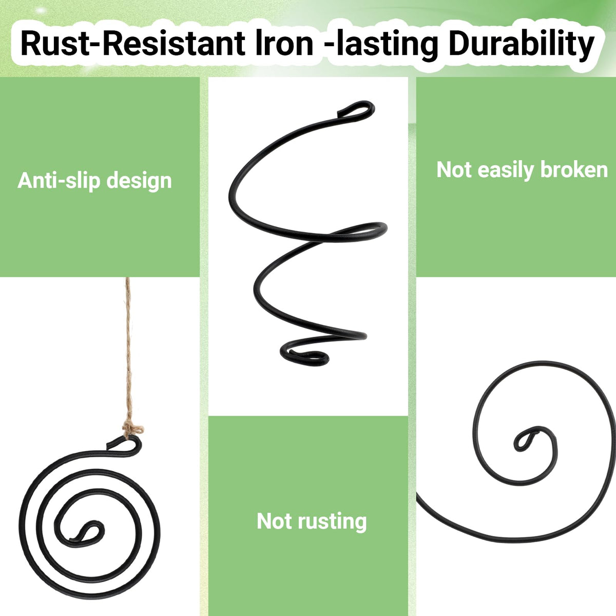 Fampery rust-resistant iron rings protect indoor and outdoor displays