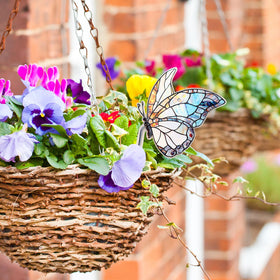 Fampery sunlit butterfly suncatcher creates a dreamy glow in sunlight.