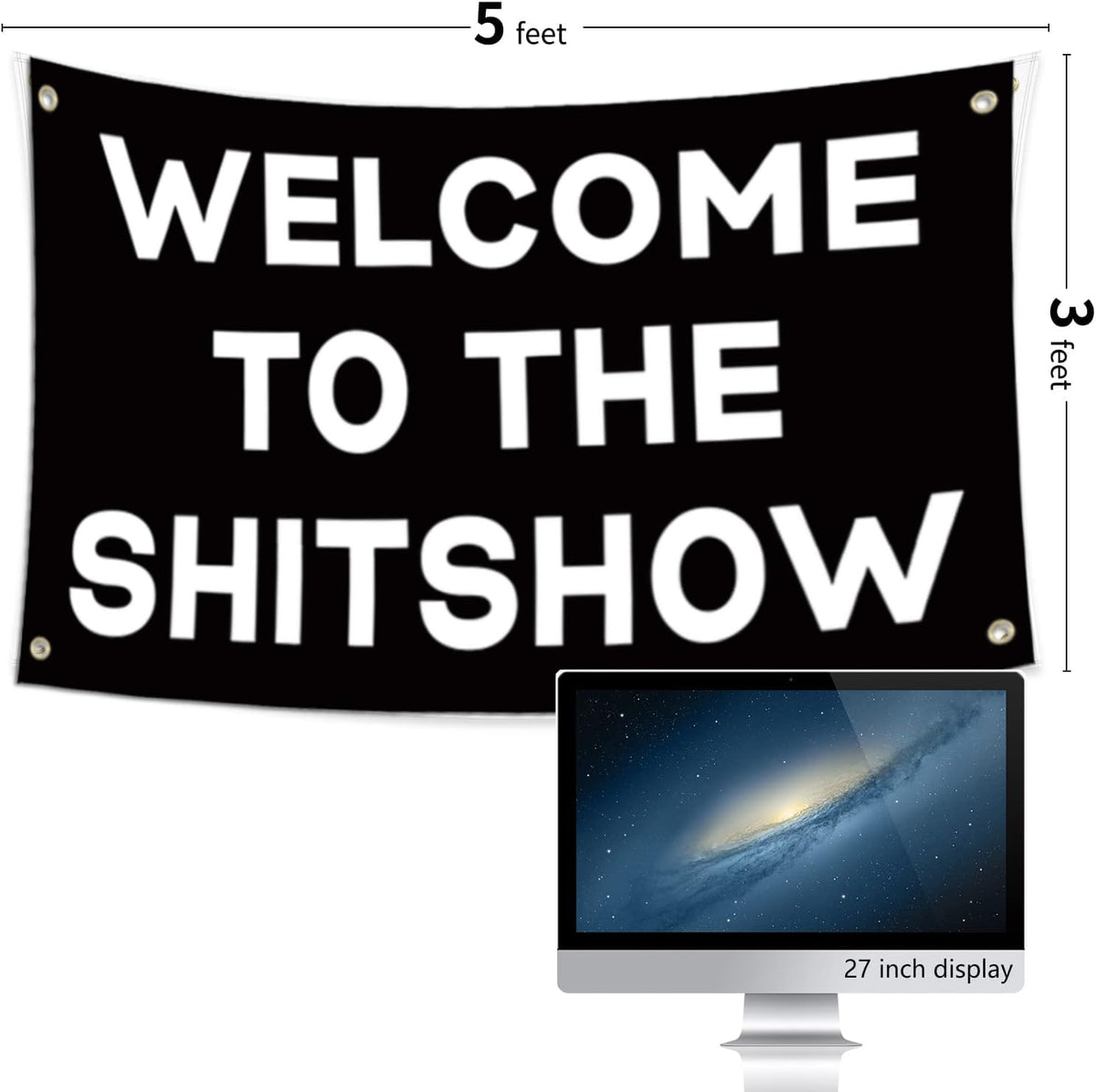 FAMXAKAFLY Shitshow flag adds edgy style to a man cave.