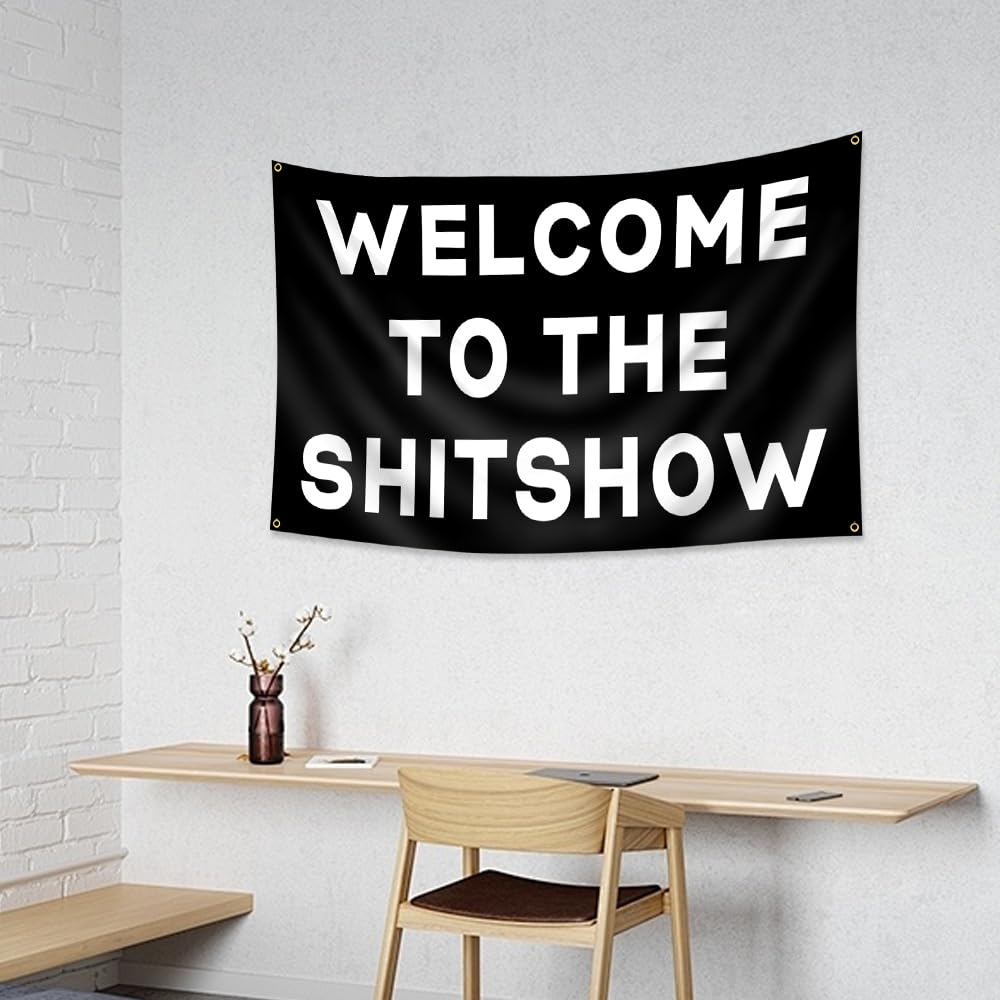 FAMXAKAFLY Shitshow flag HD printing delivers vibrant, fade-tested colors.