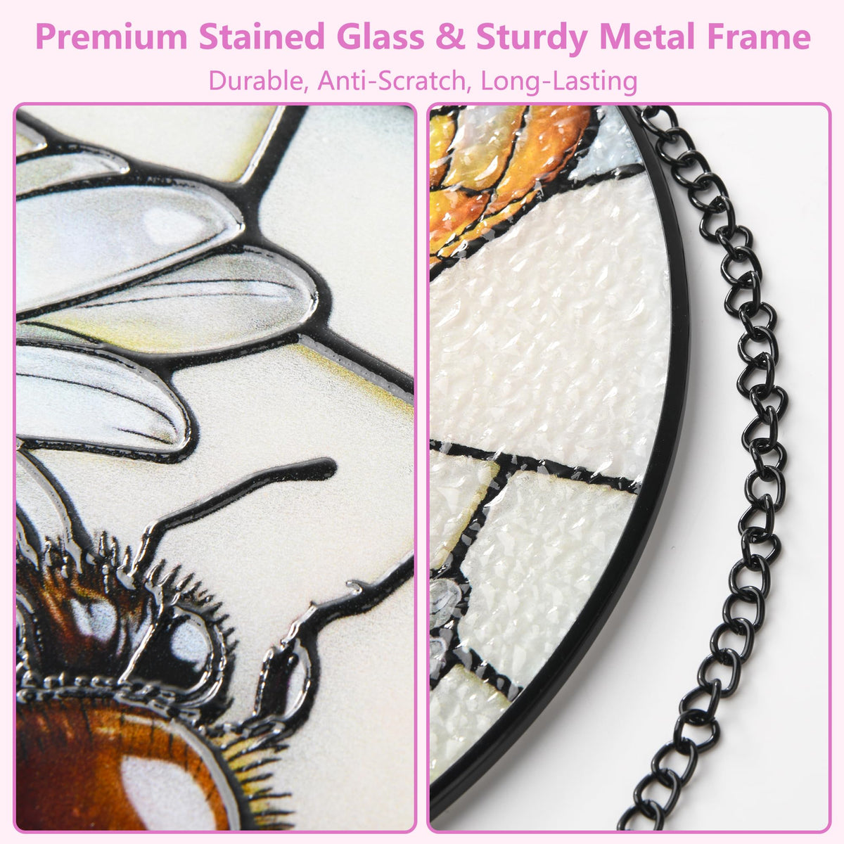 FancyPlus metal frame and chain deliver sturdy, long-lasting hanging for outdoor or indoor use.