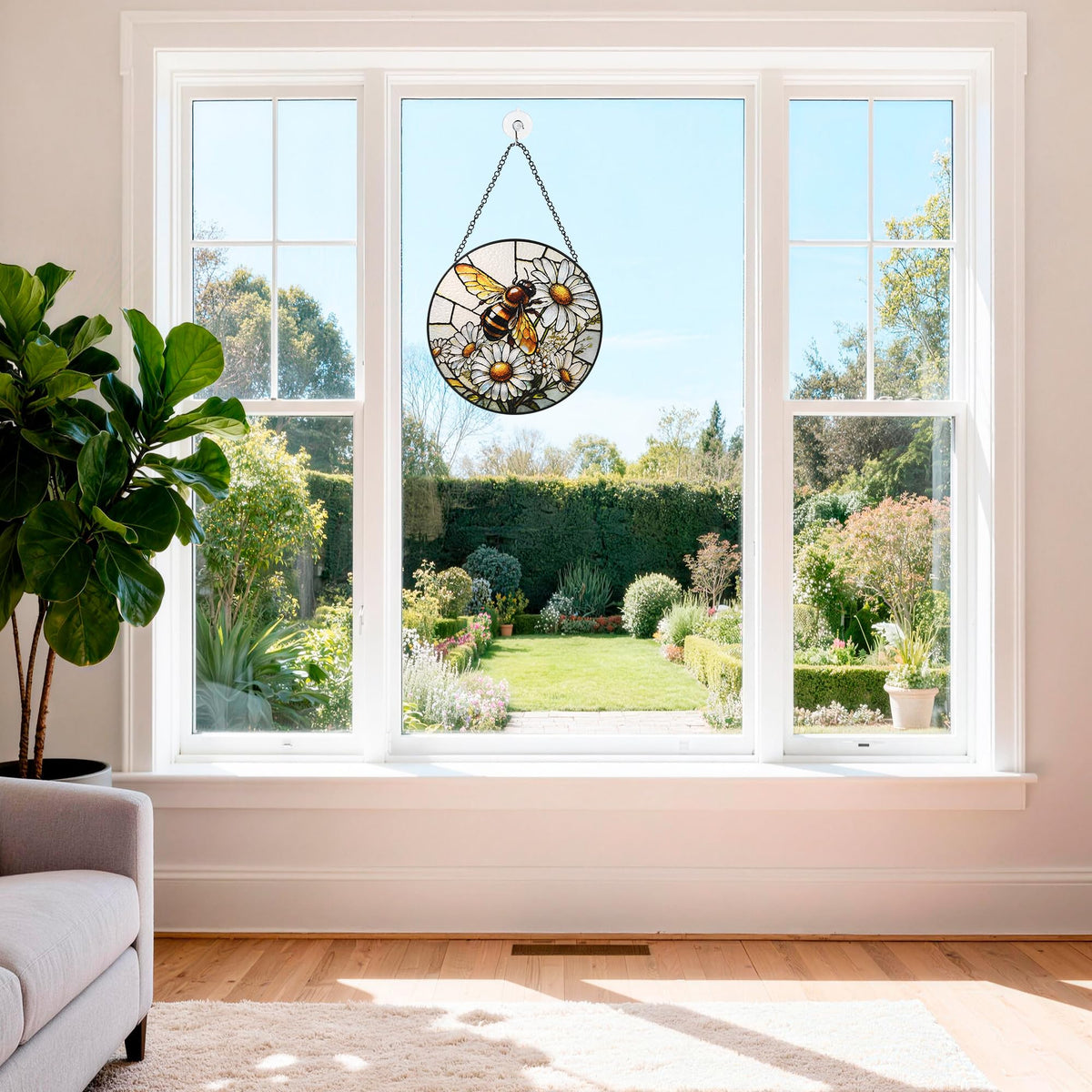 FancyPlus suction cup enables tool-free installation on windows, doors, or porches.