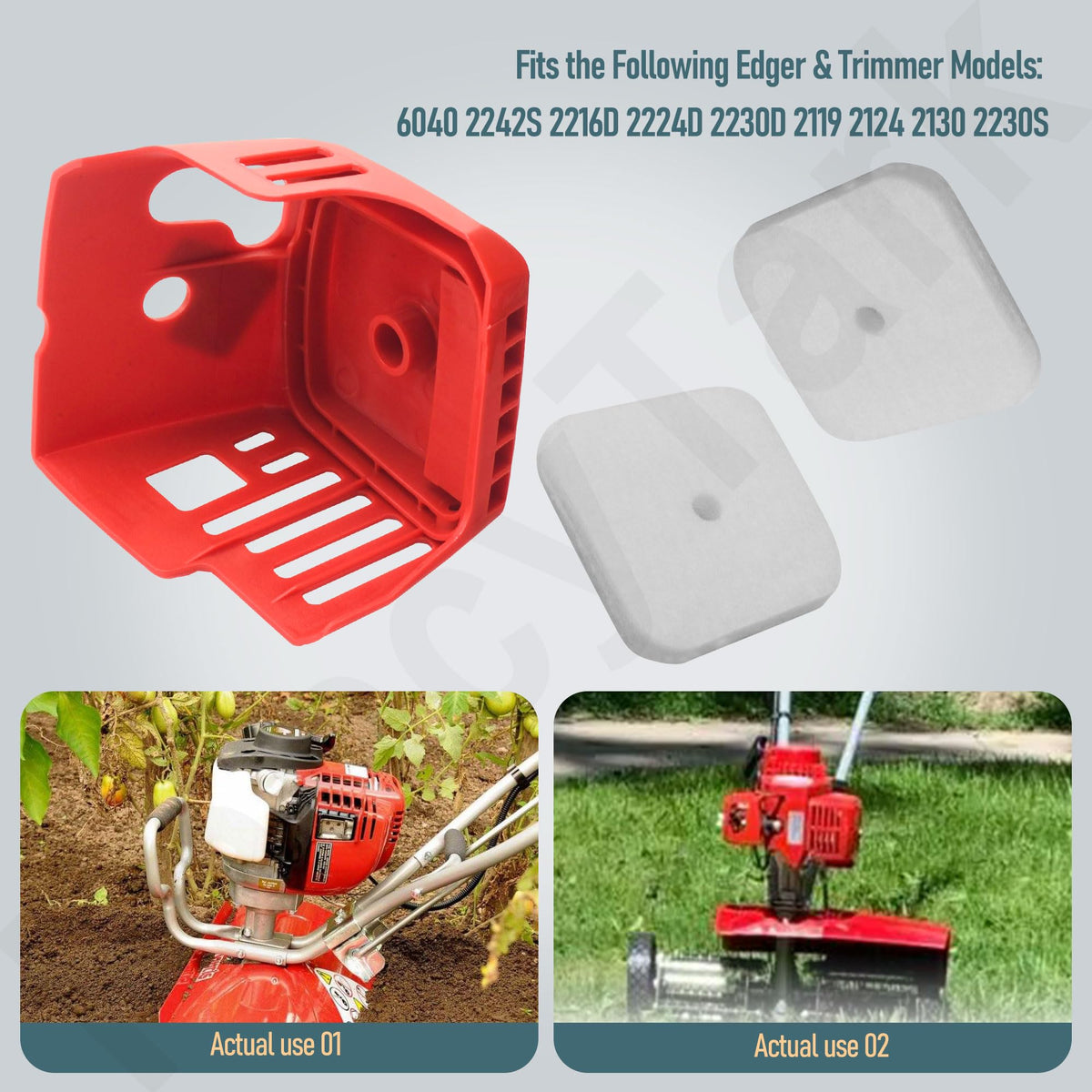FancyTark air filter cover for edger 6040 easy installation and filtration