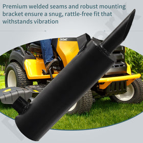 Compact design keeps mower profile slim and unobtrusive under the deck.