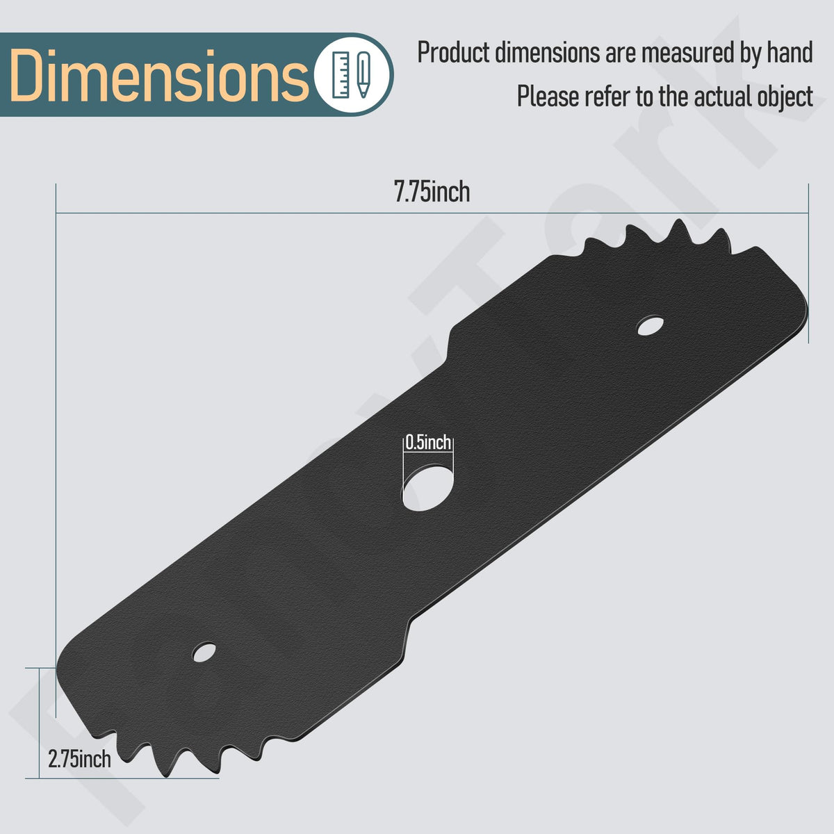 Close-up of EB-007 blade teeth showing wear-resistant design