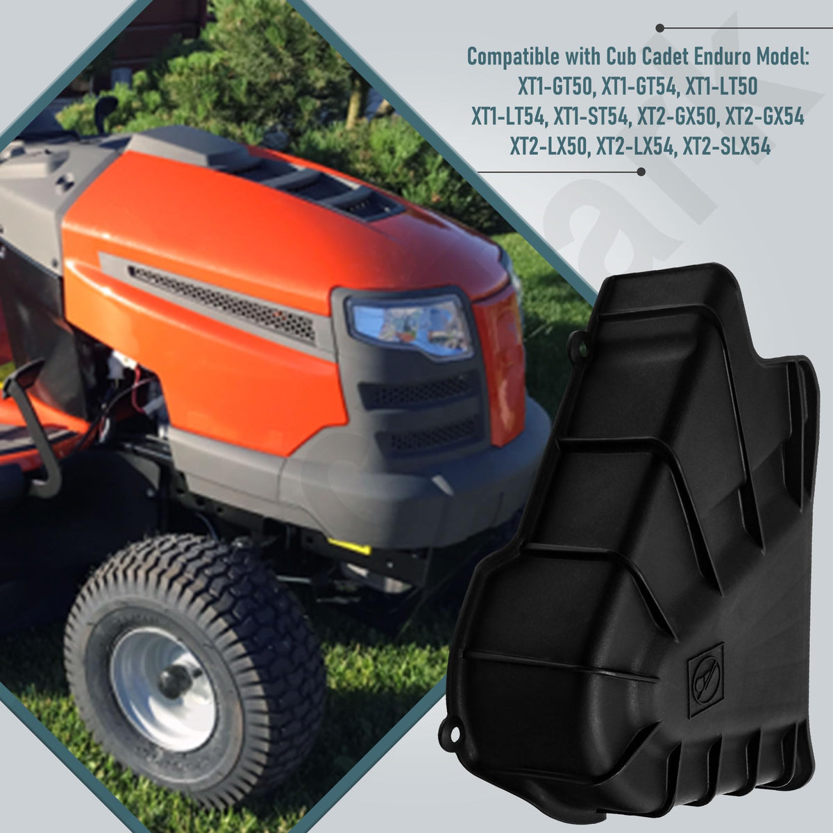 FancyTark spindle cover demonstrates RZT LX series compatibility and tidy under-hood look.