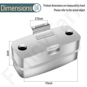 FancyTark muffler packaging with replacement part numbers for lawn care.