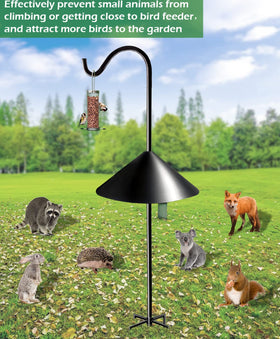 Fandature bird feeder protection baffle preserves seed for birds