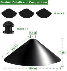 Fandature easy-install squirrel baffle fits pole feeders without tools