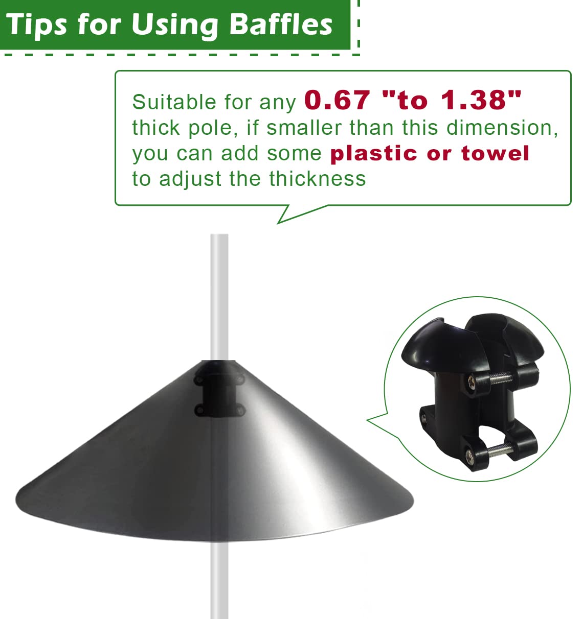 Fandature rotatable wobble baffle challenges climbing squirrels