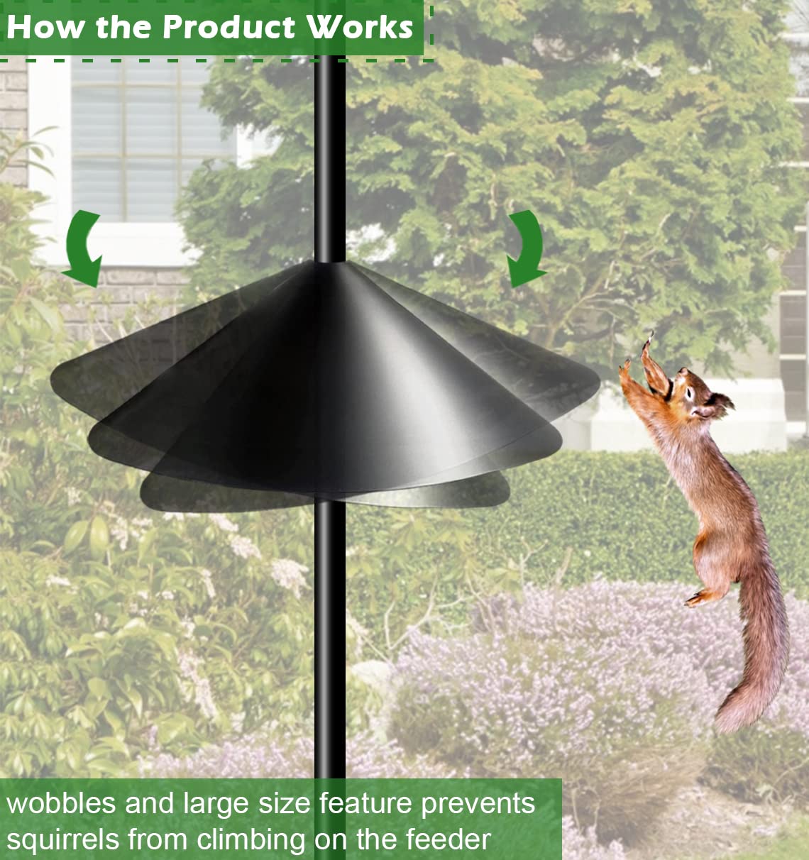 Fandature 19inch diameter baffle blocks access around the pole