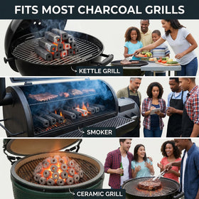 FANEAMADE bamboo charcoal suits kettle grills and smokers for versatile outdoor cooking.
