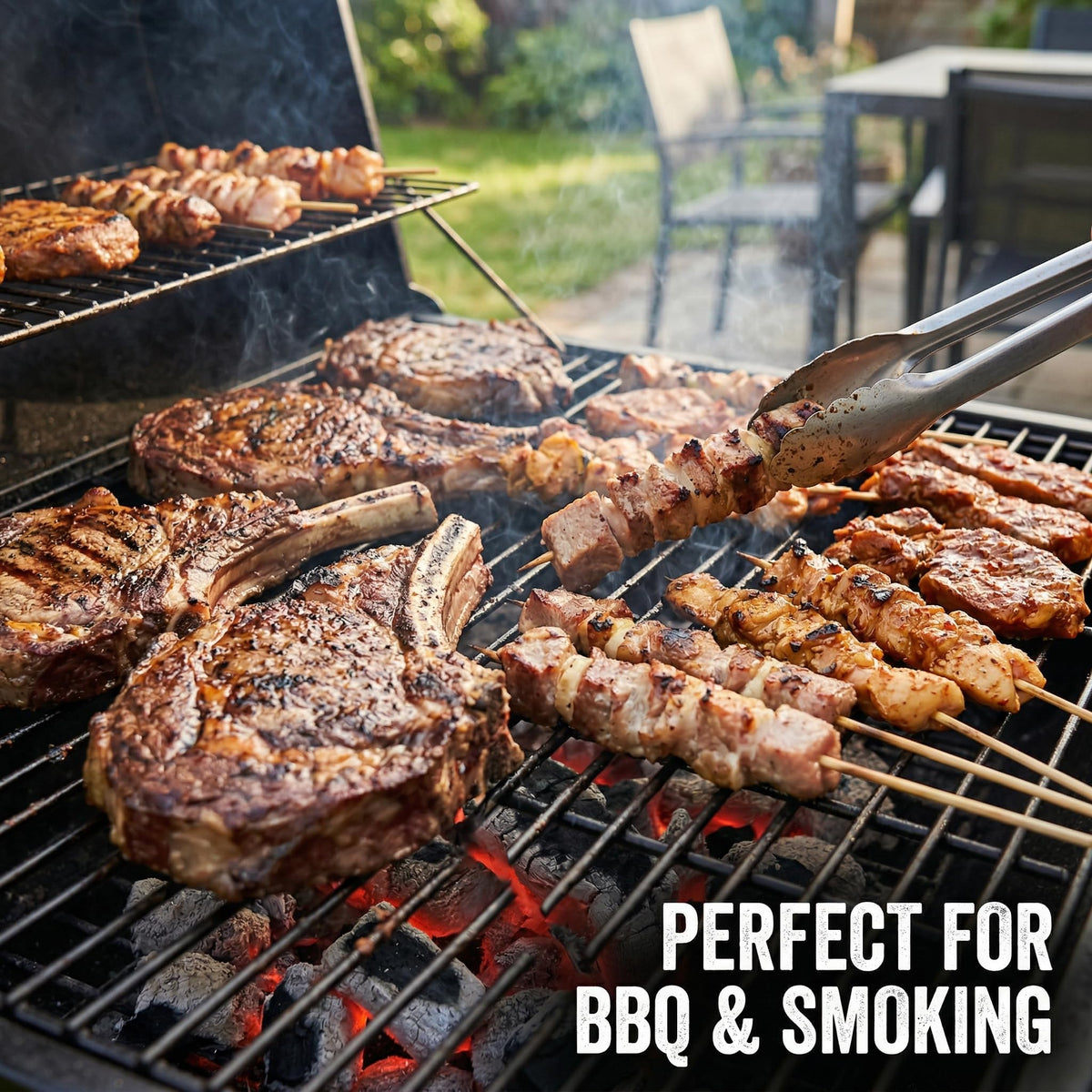 FANEAMADE low-ash, low-smoke charcoal helps keep your grill cleaner during meals.