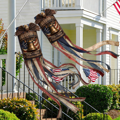 Fanfanwin 250th anniversary windsock with eagle for outdoor display, eye-catching patriotic decor