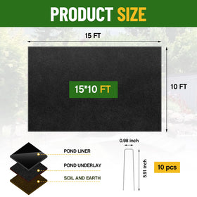 Fanfanwin 6oz geotextile fabric close-up showing durable pond protection
