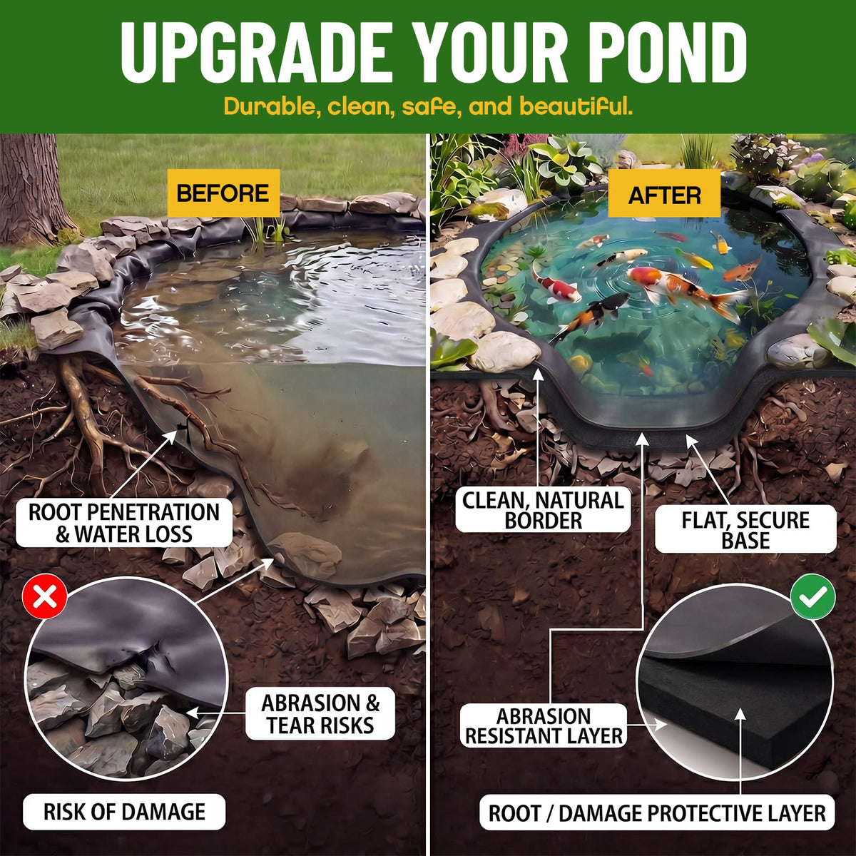 Fanfanwin versatile pond project kit supports ponds streams and landscapes