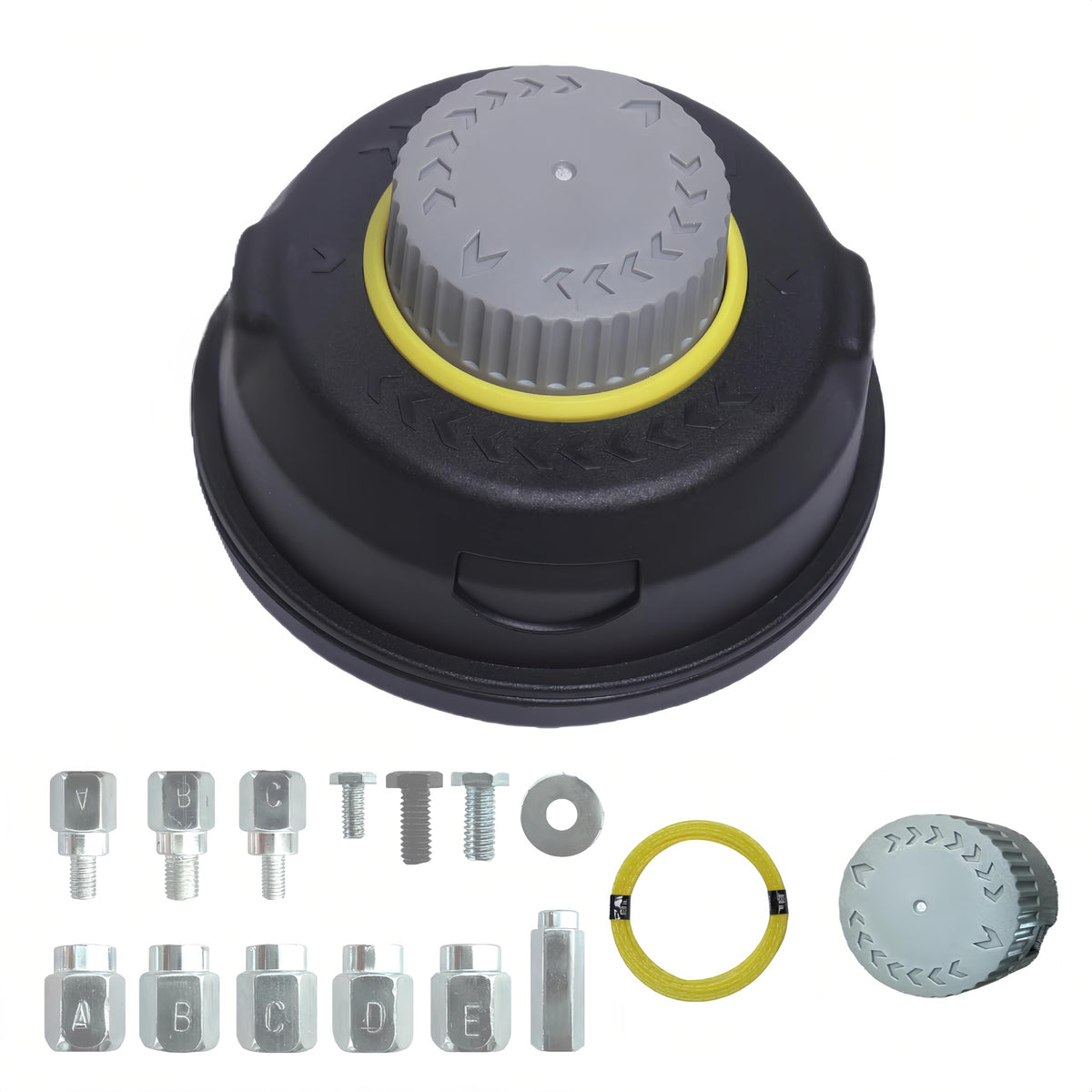 FANGANGART CCW replacement trimmer head mounted on a left-handed shaft for easy use