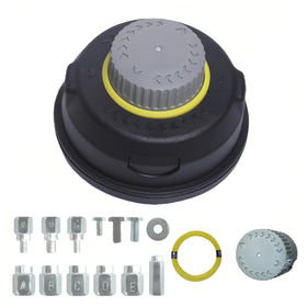 FANGANGART CCW replacement trimmer head mounted on a left-handed shaft for easy use