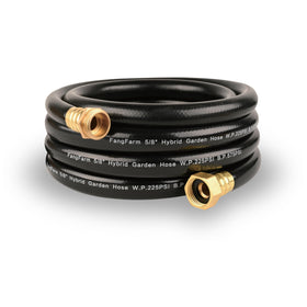 FangFarm Rubber Garden Hose 15FT, durable rubber construction for dependable watering in small yards.