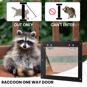 Fangkeji large one-way door frame enabling easy escape for raccoons