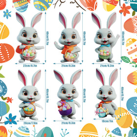 Fangoo Easter bunny sign with colorful eggs enhances garden decor