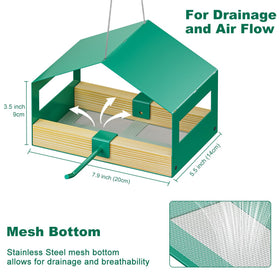 FANHAO easy-refill bird feeder simplifies cleaning and seed replacement.