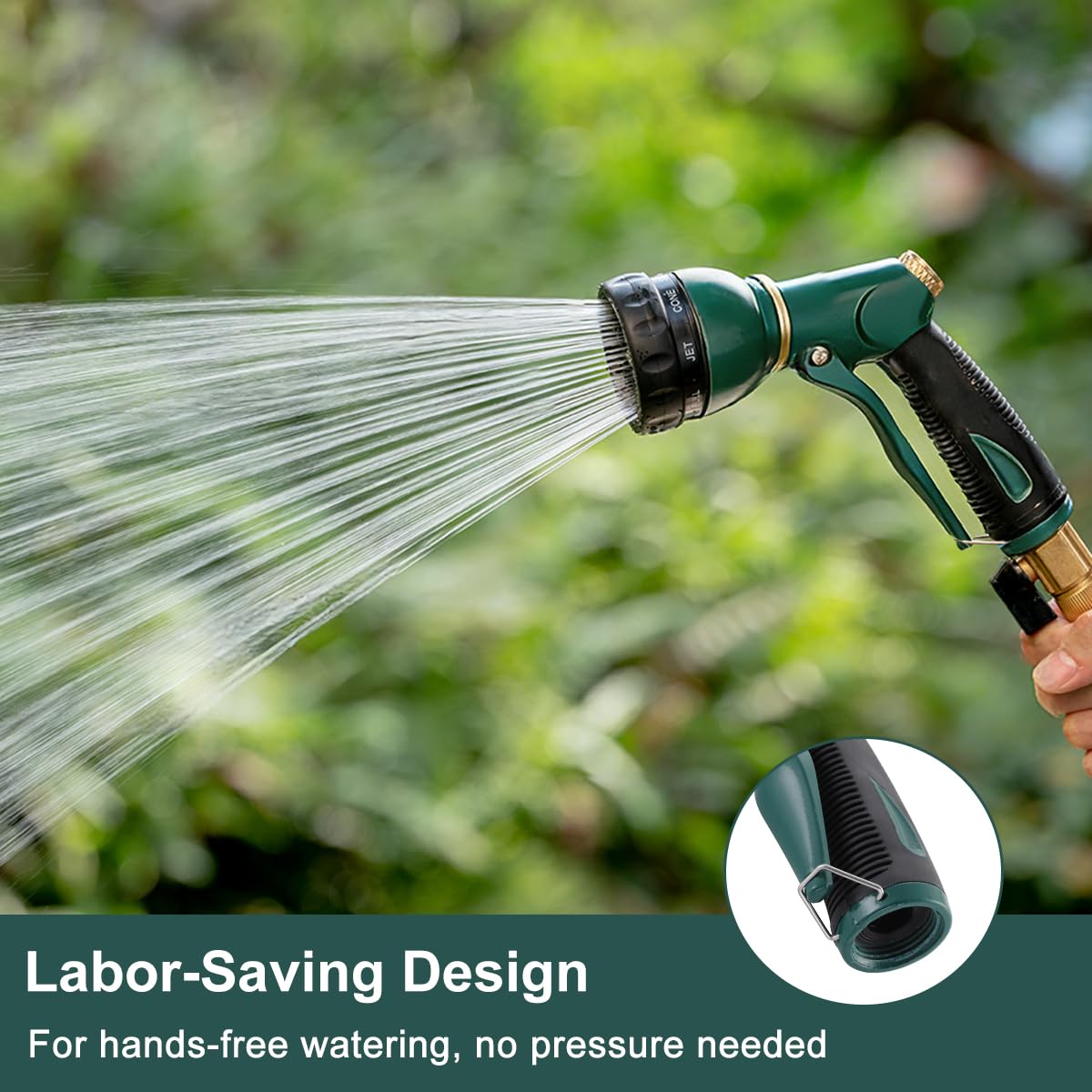 FANHAO-garden-hose-nozzle-durable-metal-body resists rust and wear.