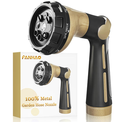 FANHAO garden hose nozzle with heavy-duty metal body for lasting use