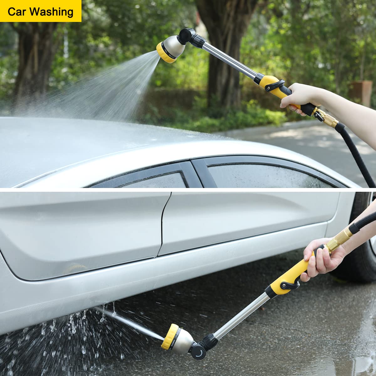 FANHAO durable metal wand resists drops for long-term garden use.