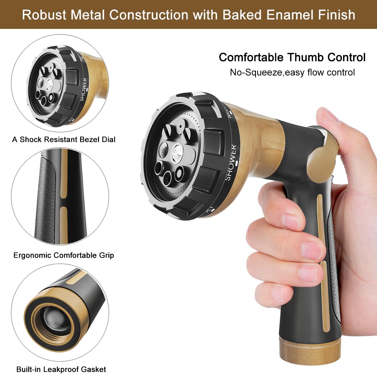 FANHAO thumb-control flow reduces finger strain during watering