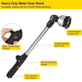 FANHAO wand with 8 spray patterns enables precise garden tasks