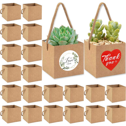 Fanjashn succulent wrap bags with kraft packaging fit 2.5 inch pots for easy gifting