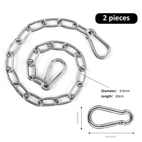 FANKUTOYS stainless steel hanging kits resist corrosion for outdoor use.