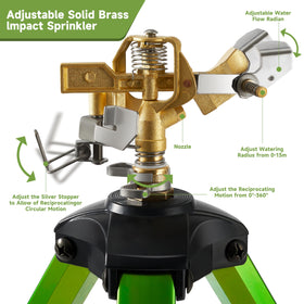 FANMIAOHOME brass head handles high-pressure irrigation for large yards.