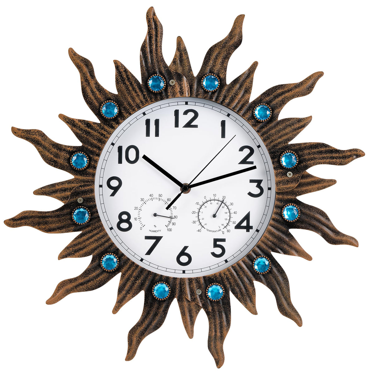 FANOAULEA sun outdoor clock design enhances exterior wall decor