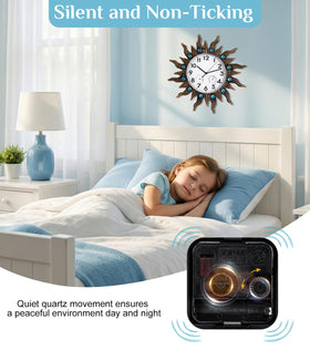FANOAULEA clock includes hygrometer to monitor humidity