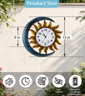 FANOAULEA waterproof outdoor clock face designed for weather exposure