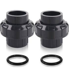 FANOVO 1-1/2 inch PVC union front view showing easy disassembly