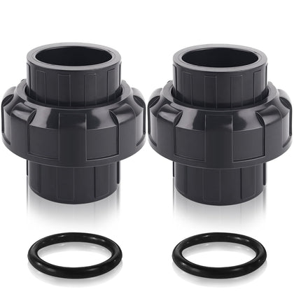 FANOVO 1-1/2 inch PVC union front view showing easy disassembly