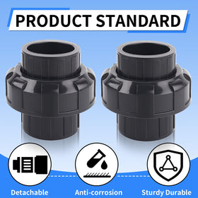 FANOVO PVC union in irrigation setup for outdoor use