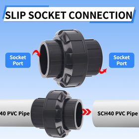 FANOVO lightweight PVC union enables quick installation