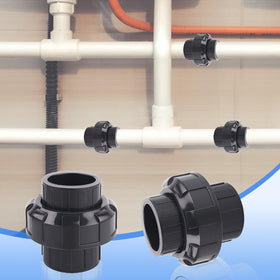 FANOVO pool-ready union coupling for pool pumps and outdoor plumbing