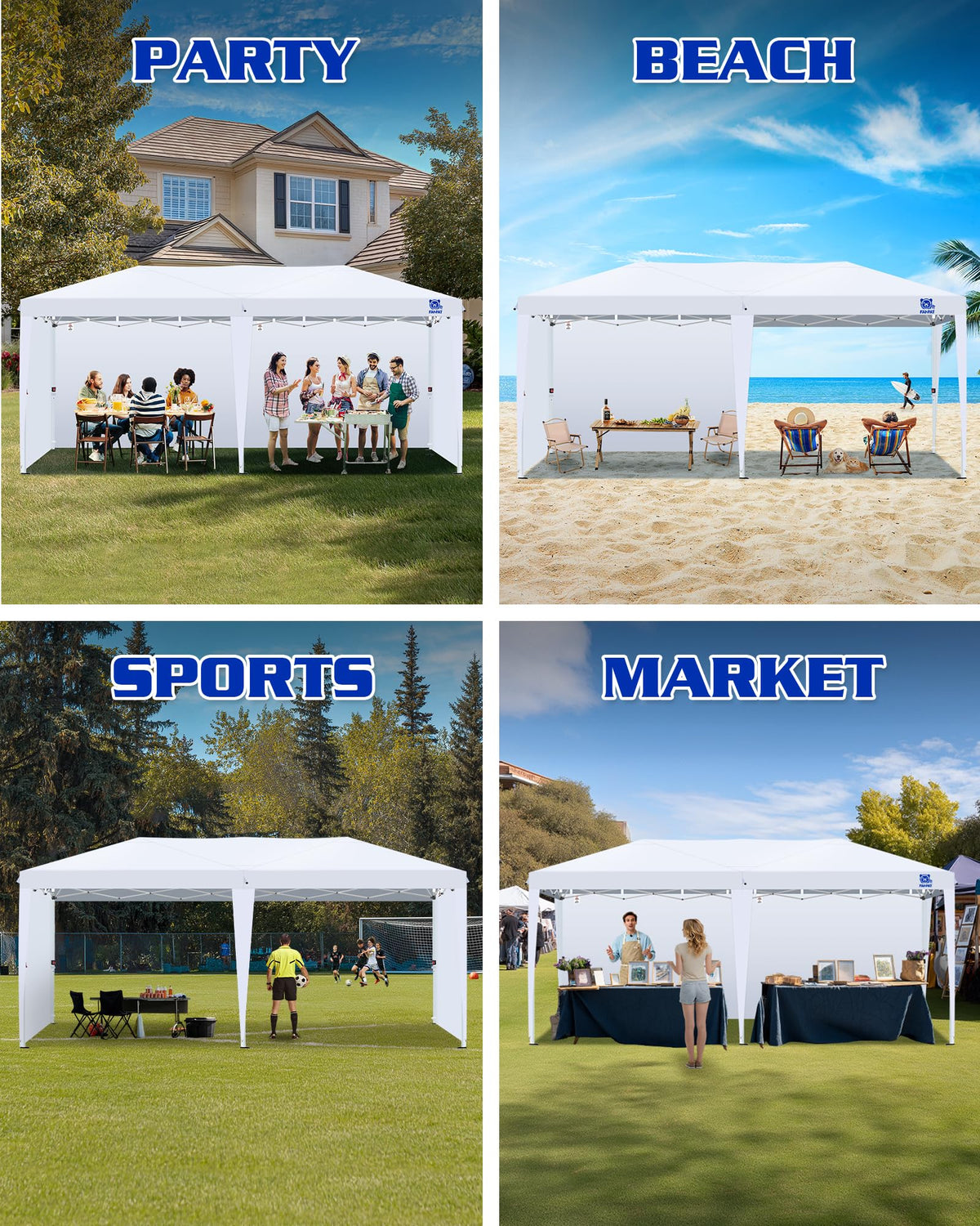 Fanpat 10x20 canopy sidewalls create a versatile backdrop for outdoor occasions.