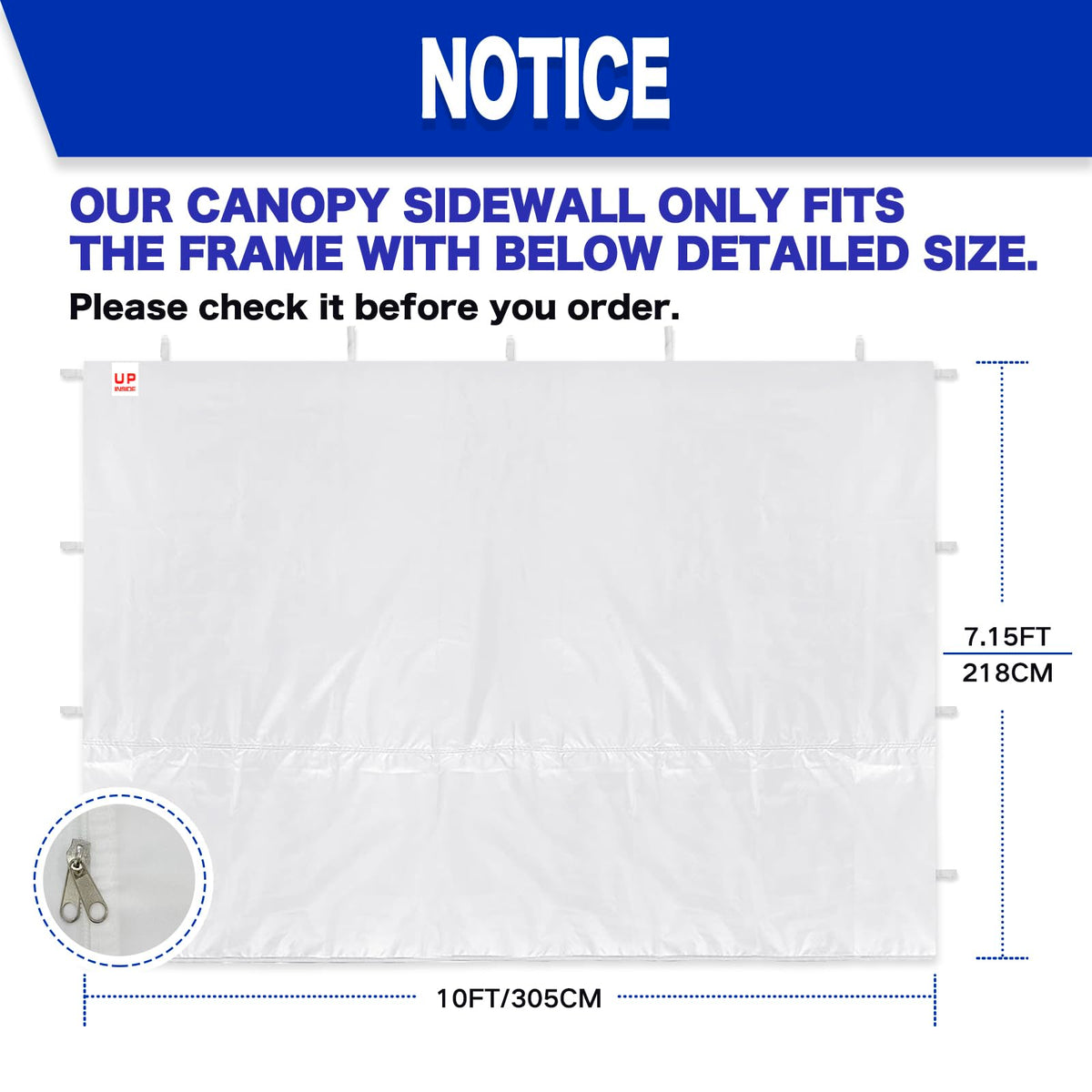 Fanpat 99 UV protection dusk gray sidewalls shield guests from sun.