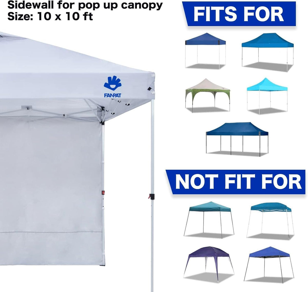 Fanpat dusk gray sidewalls maintain privacy while allowing airflow.